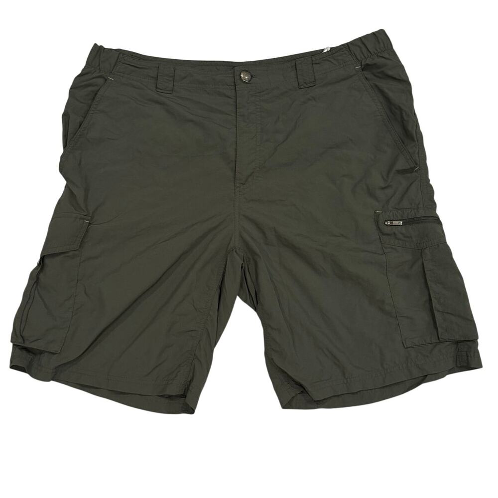 Columbia Omni-Shade Cargo Shorts Men 38 Gray Nylon UPF 50 Hiking